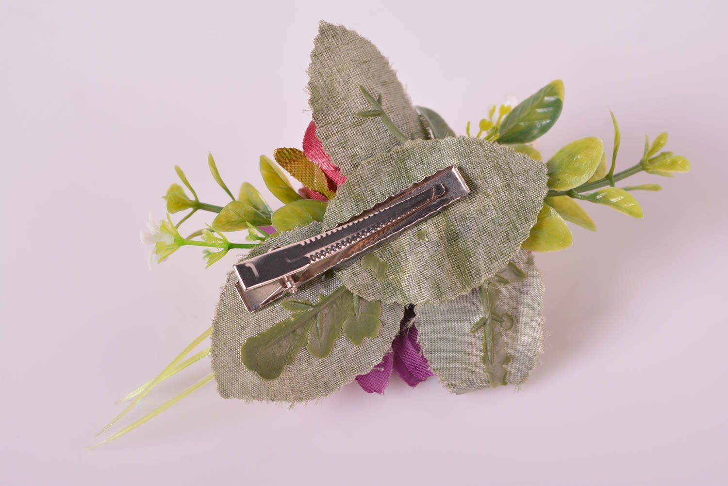 Flower barrette handmade hair clip designer accessories summer hair clips photo 5