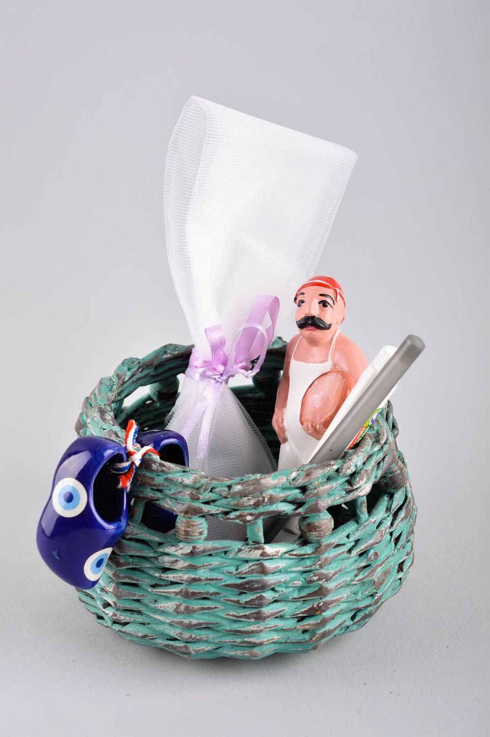 Handmade unusual paper basket designer cute basket stylish basket for toys photo 1