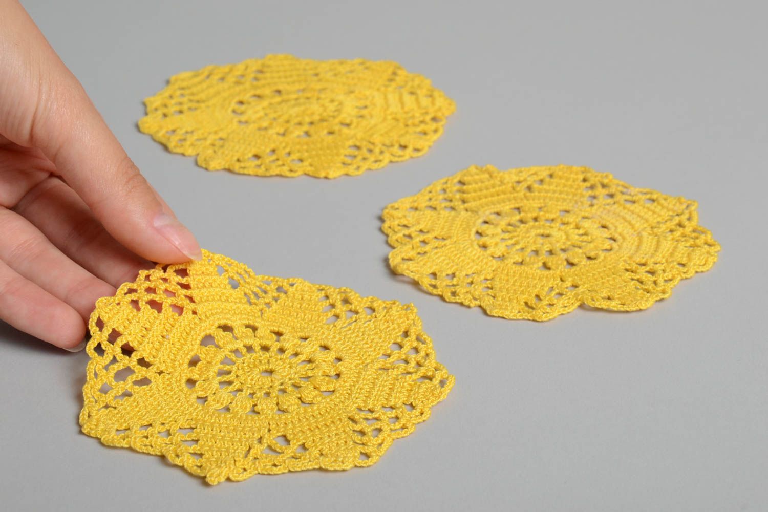 Handmade crochet openwork napkin crocheted table napkin kitchen interior ideas photo 3