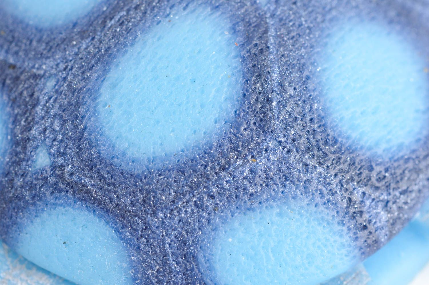 Украшение ручной работы подвеска из пластики голубая круглая модная бижутерия фото 5