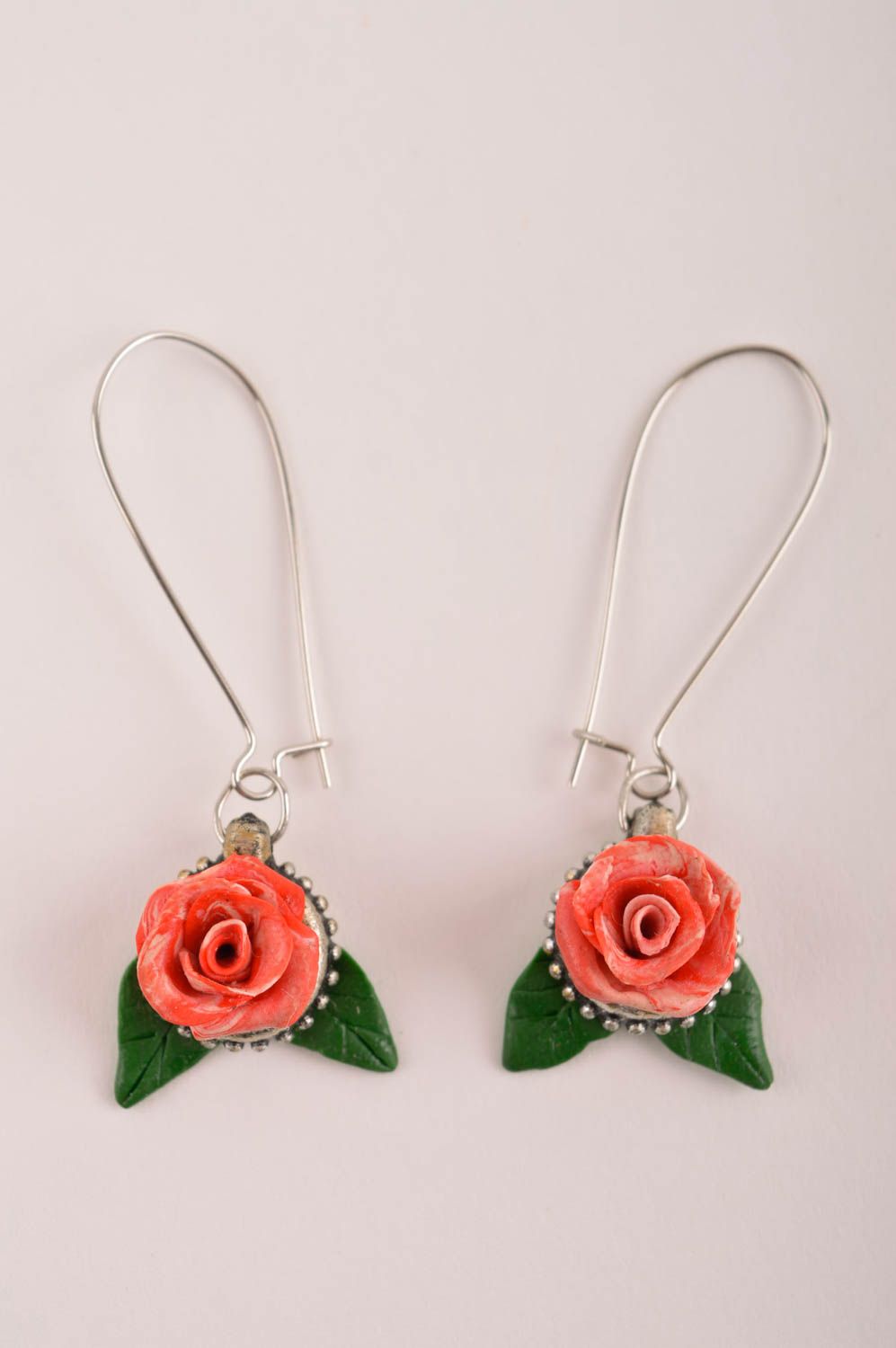 Handmade jewelry clay earrings designer earrings unusual gift women fashion photo 3