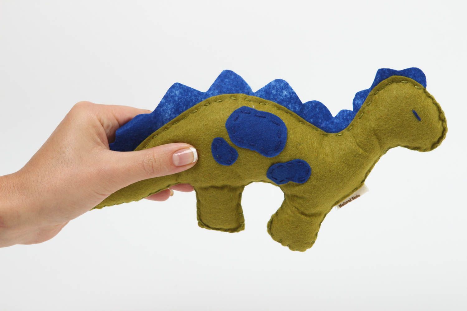 Handmade Filz Tier Dino Stofftier Kuscheltier für Kleinkinder Designer Spielzeug foto 5