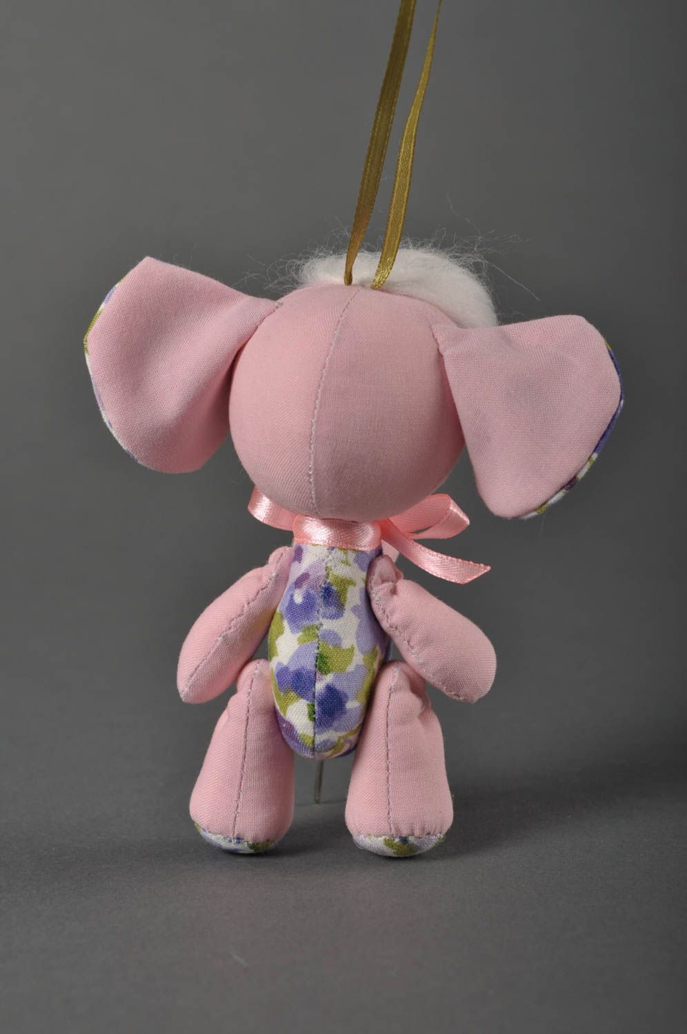 Handmade Stoff Spielzeug Kuscheltier Elefant klein Geschenk für Kinder  foto 4