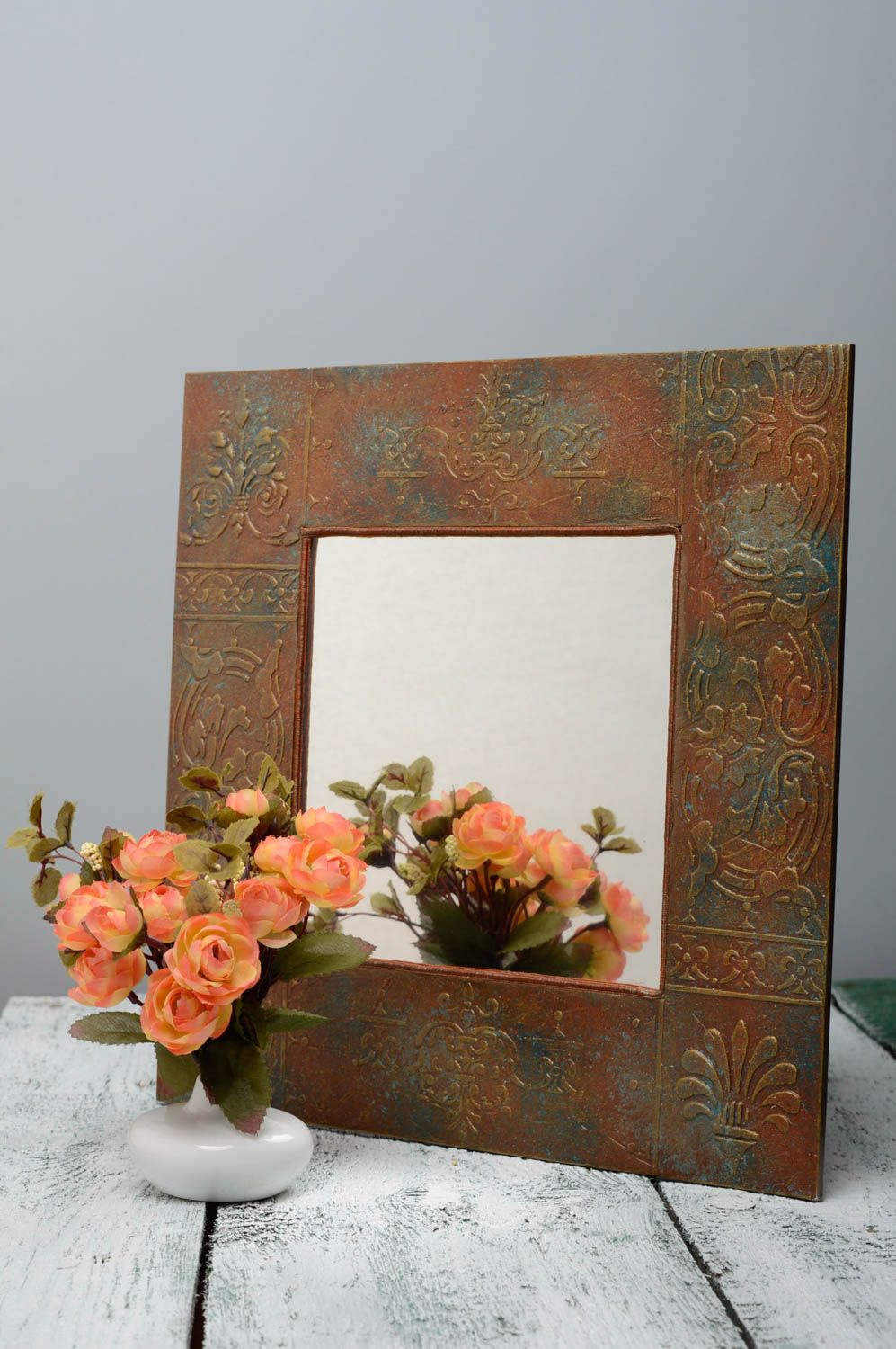 Handmade framed mirror Orient Motive photo 1