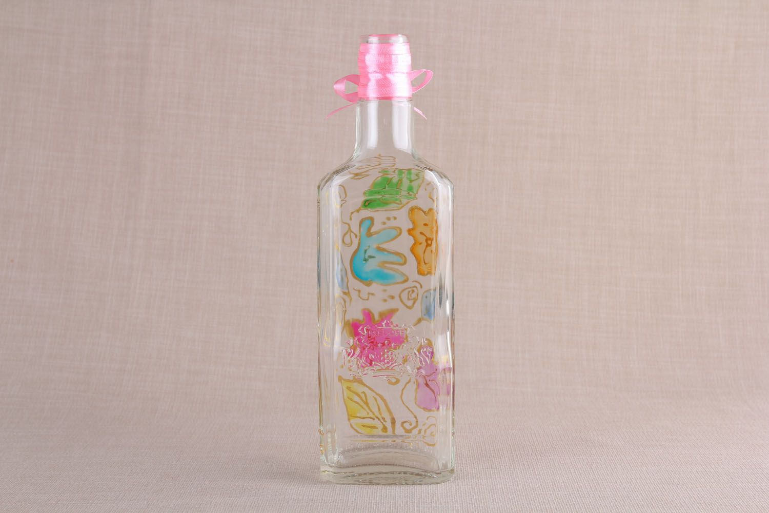 Decorative bottle with painting photo 2