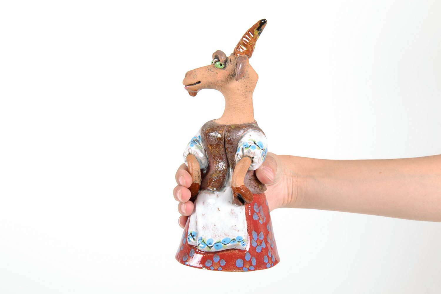 Chèvre en céramique statuette faite main Monique  photo 5