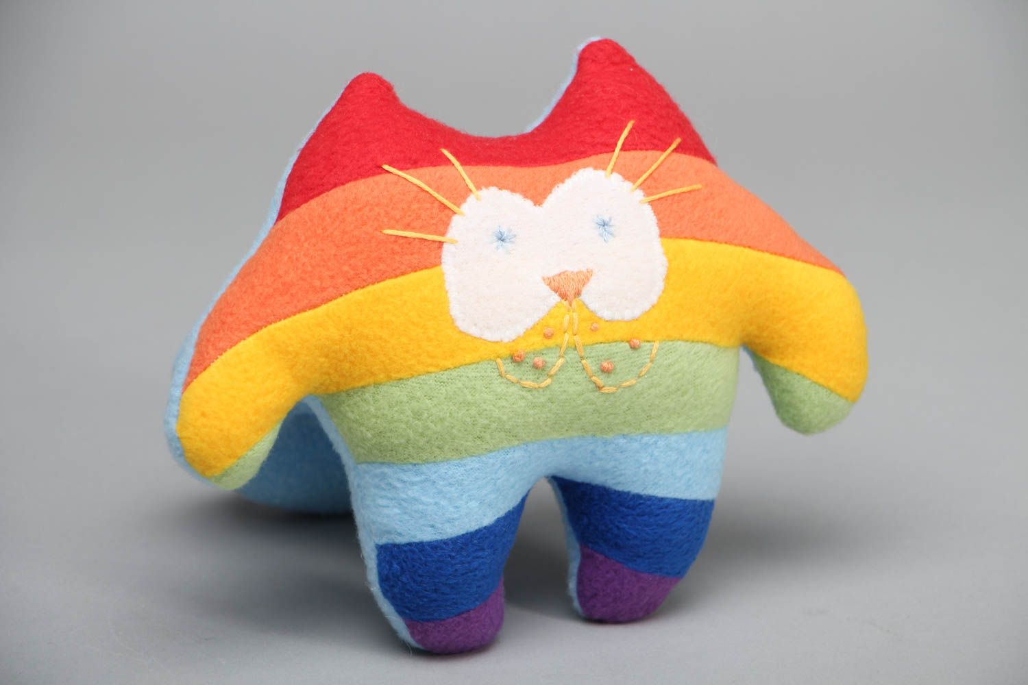Мягкая игрушка из флиса Полосатый кот фото 1