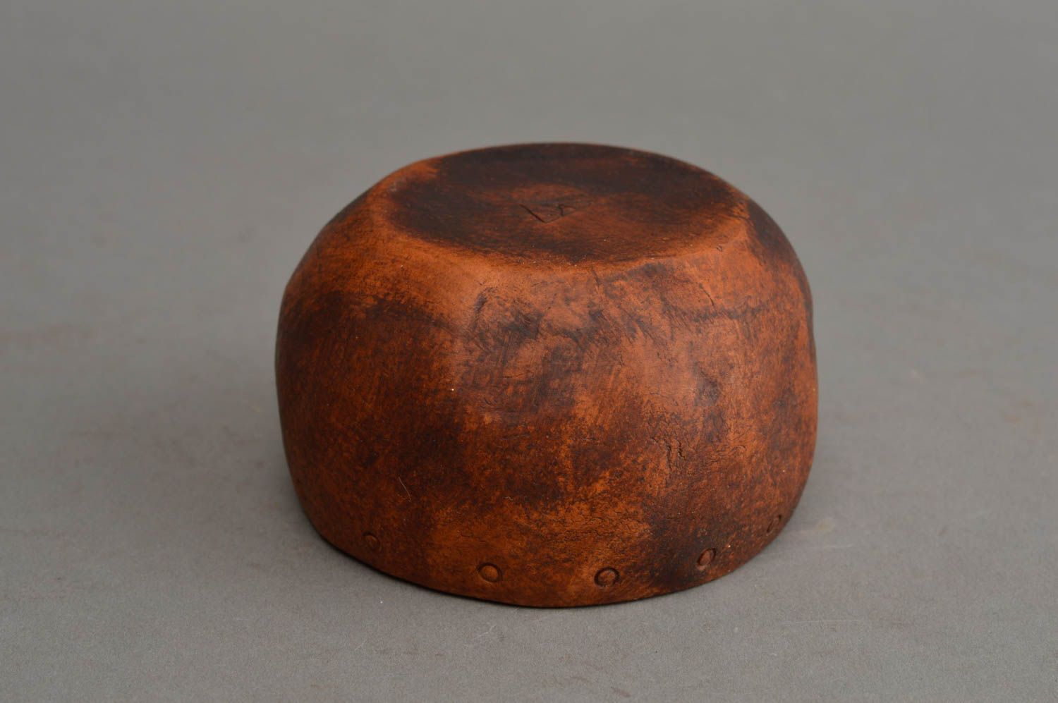 Cuenco de ceramica artesanal utensilio de cocina regalo original marrón foto 3