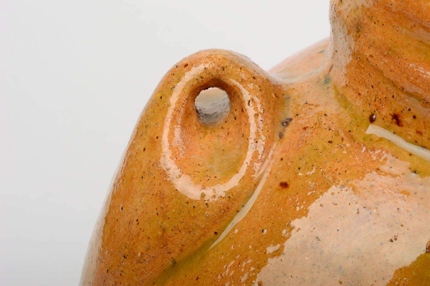 10 inches handmade ceramic art style pitcher vase 2,7 lb photo 2