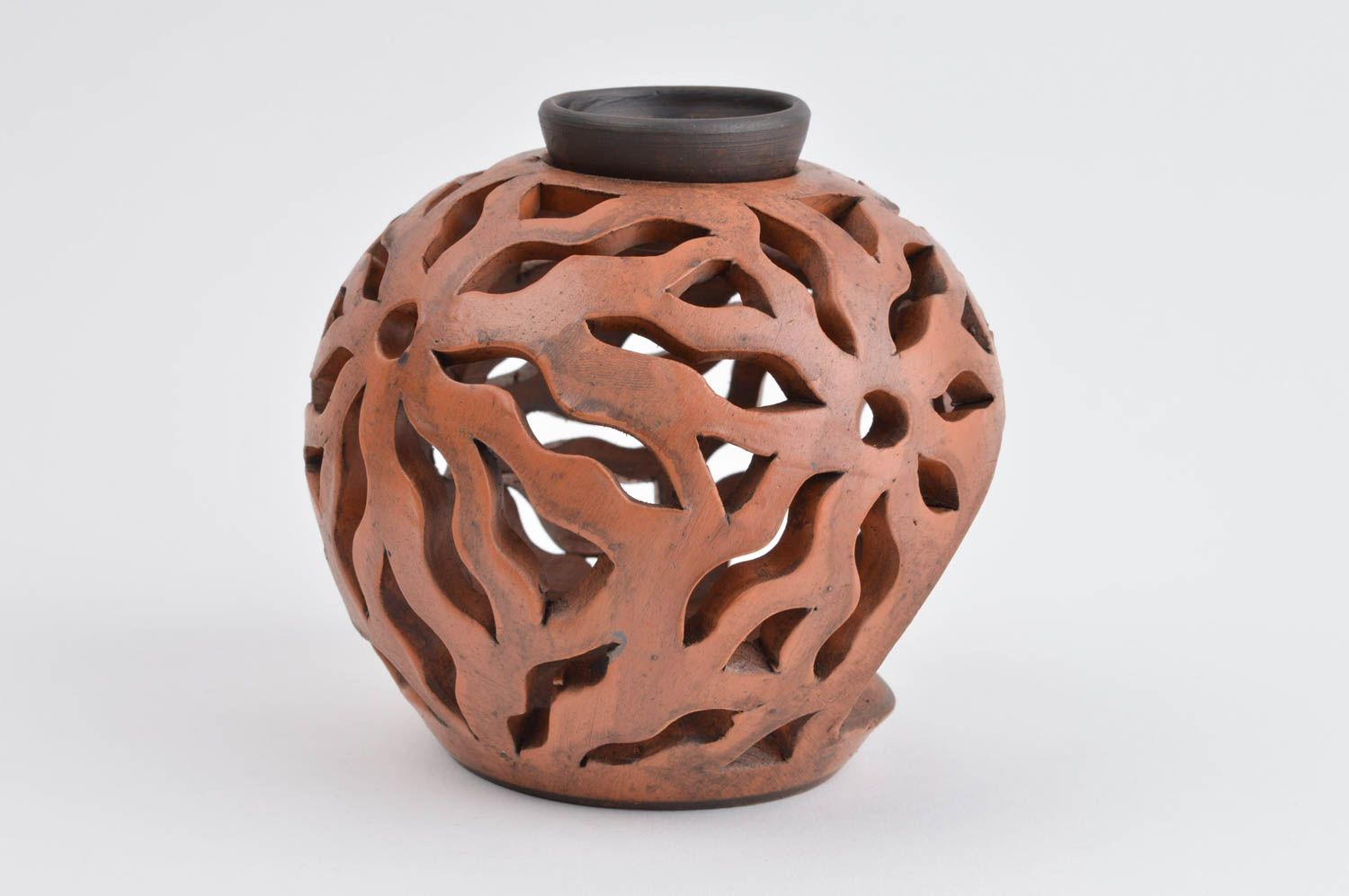 Handgemachte Keramik Duft Lampe Teelicht Kerzenhalter Kerzenständer aus Ton  foto 4