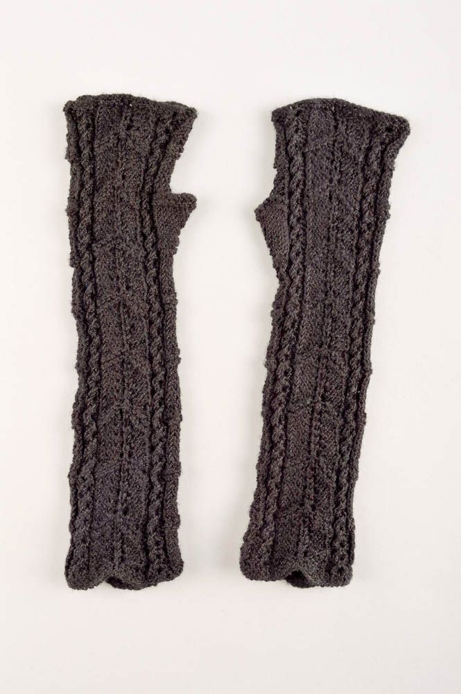 Mitones a crochet hechos a mano accesorio de moda ropa femenina estilosa foto 2