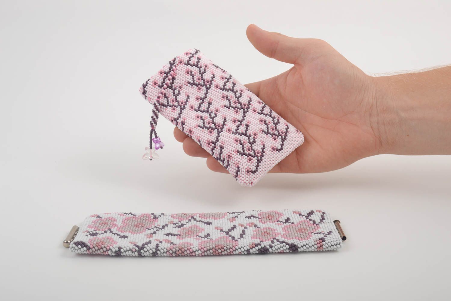 Handy Tasche Damen Armband Designer Armband Tasche für Handy Kirschblüten foto 5