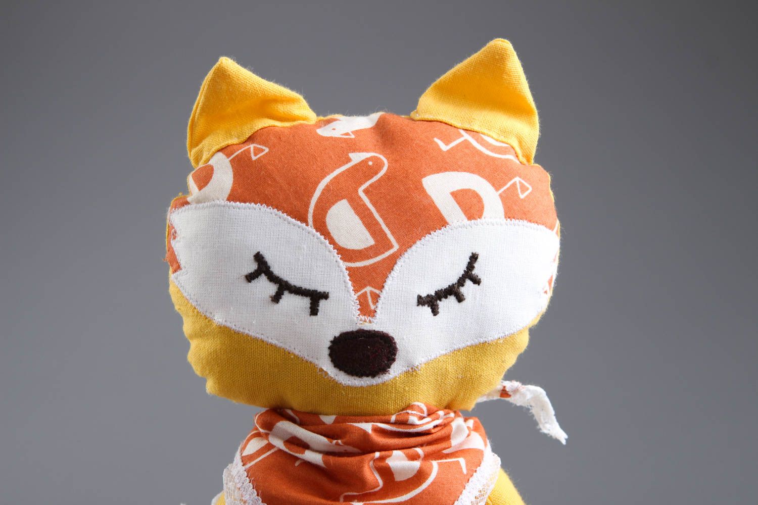 Kleines Kuscheltier handmade Geschenk Idee lustige Kleinkinder Spielzeug Fuchs foto 2