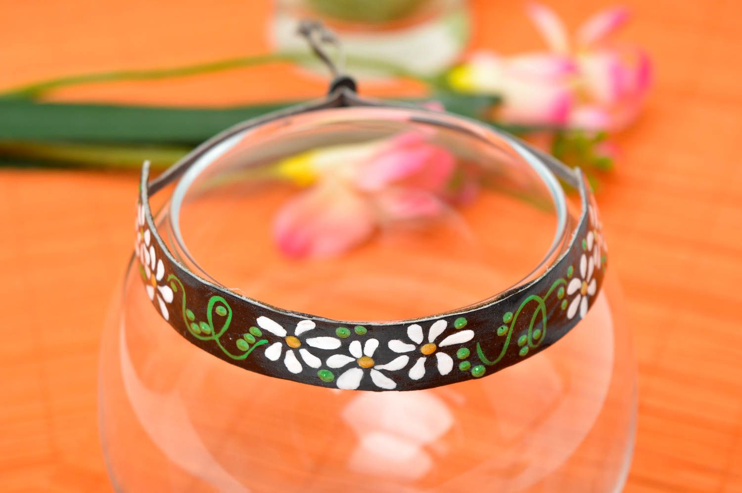 Handmade thin leather bracelet designer cute accessory feminine bracelet photo 1