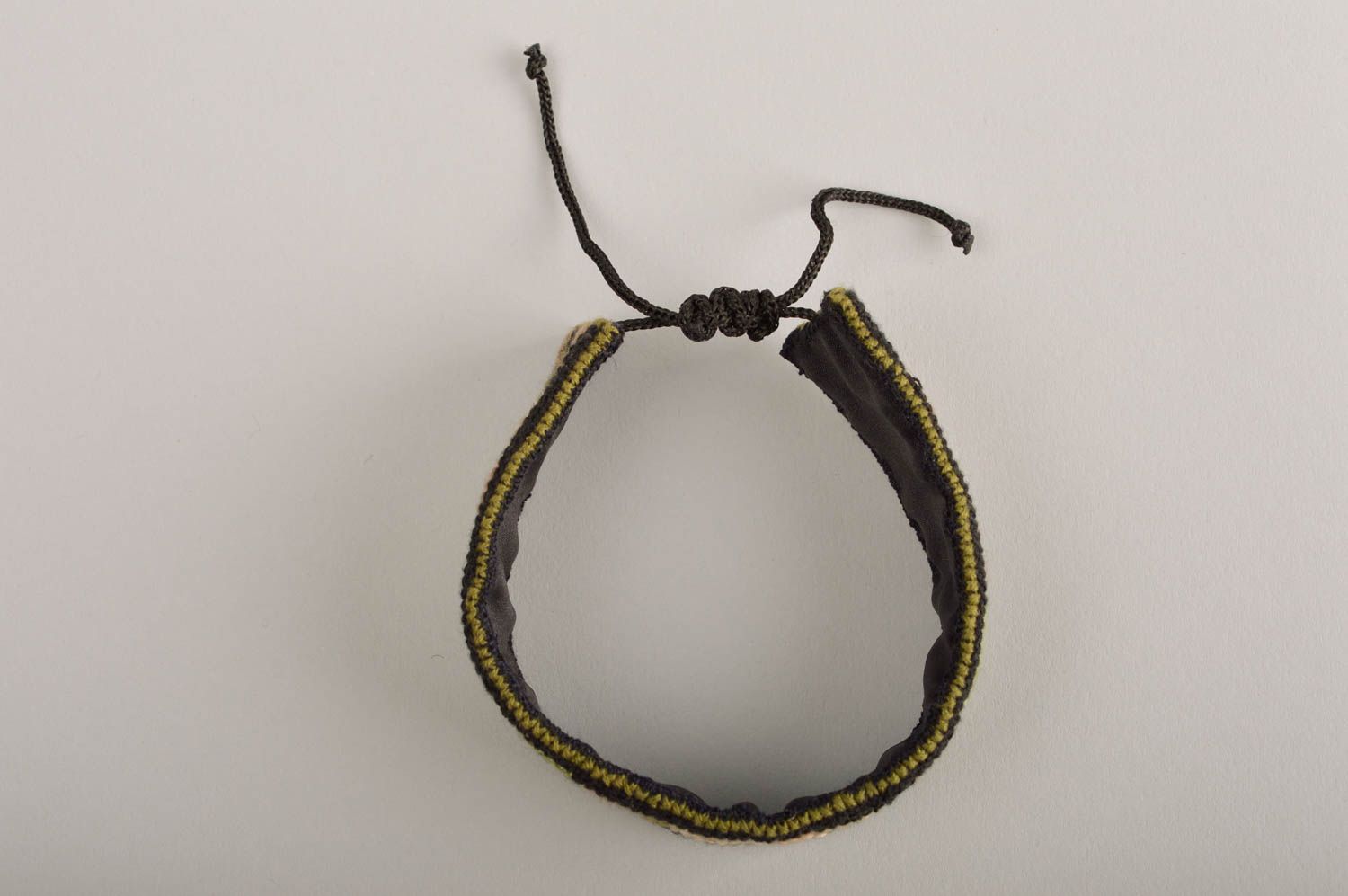 Pulsera de tela bordada hecha a mano bisutería étnica accesorio para mujer  foto 4
