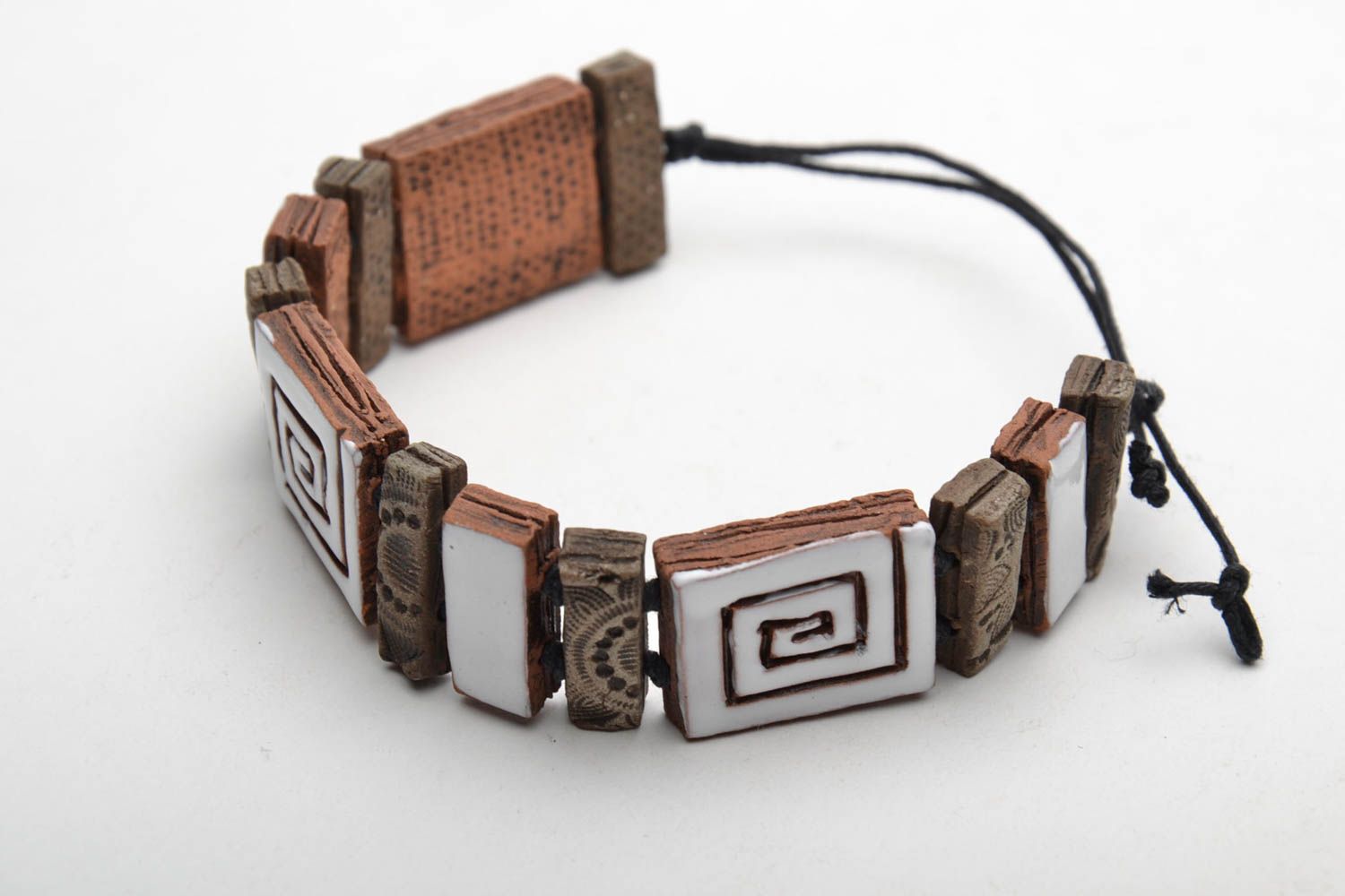Ceramic ethnic bracelet photo 5