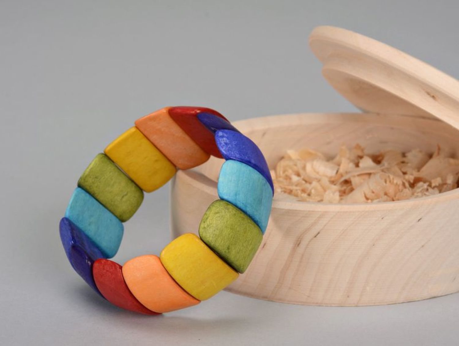 Bracciale di legno fatto a mano braccialetto vivido braccialetto da polso

 foto 1