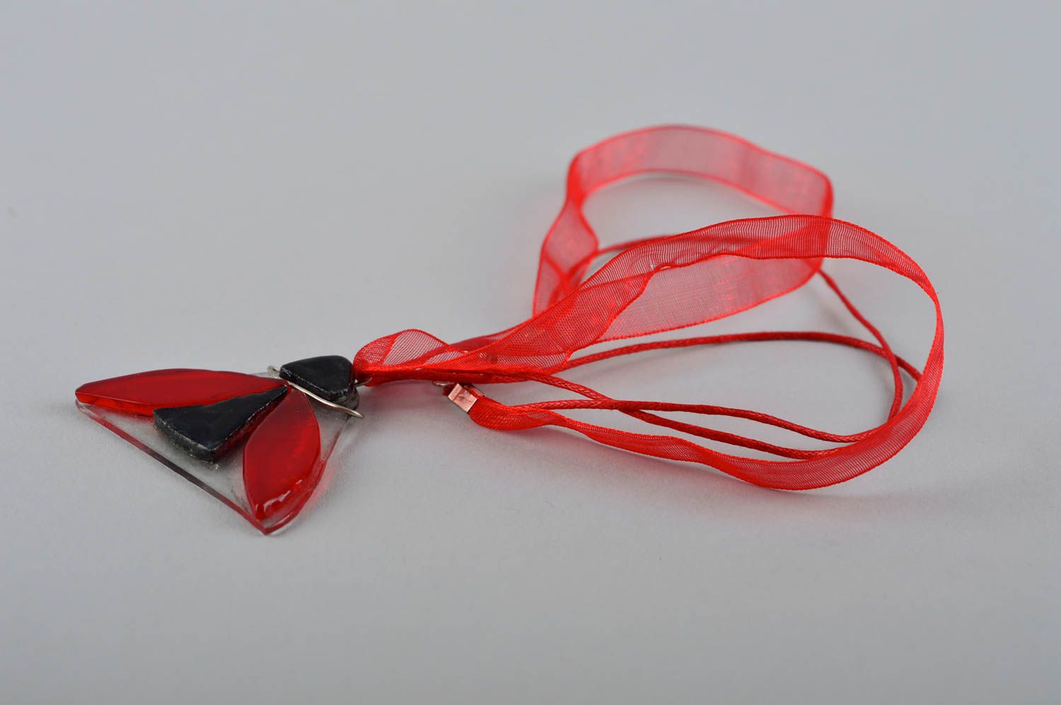 Handmade Designer Accessoire Ketten Anhänger Schmuck aus Glas Geschenk für Frau foto 5