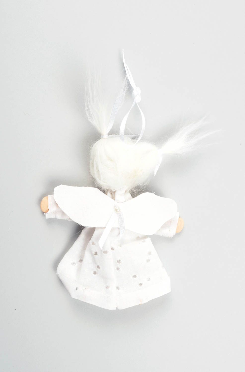 Handgefertigt Engel Figur Deko Hänger Wohnzimmer Deko in Weiß für Kinder foto 2