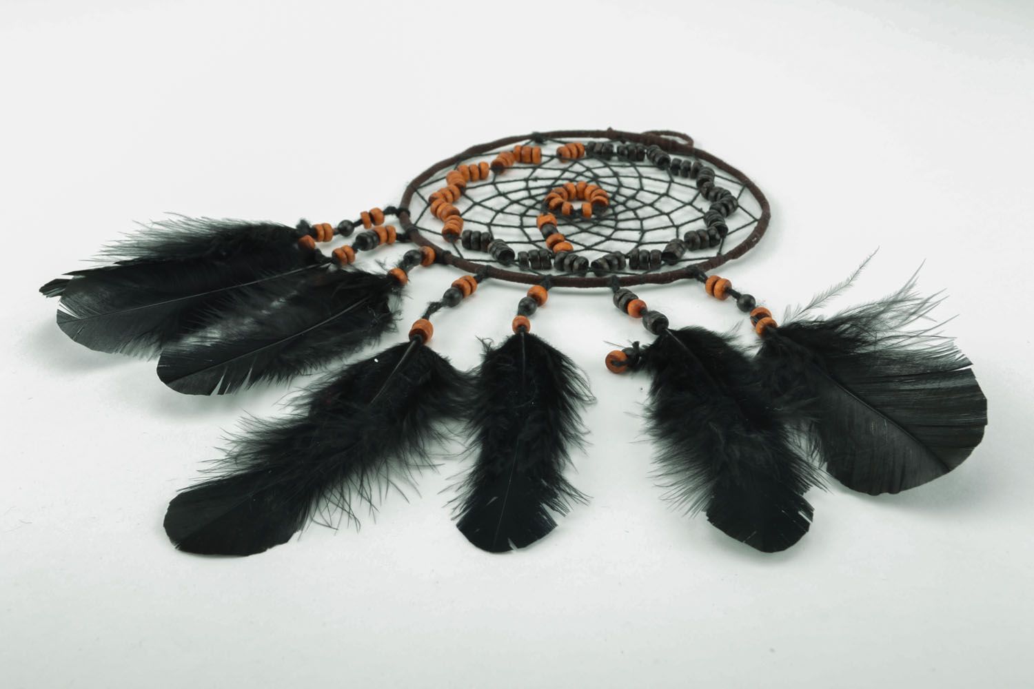 Dreamcatcher with black feathers photo 1