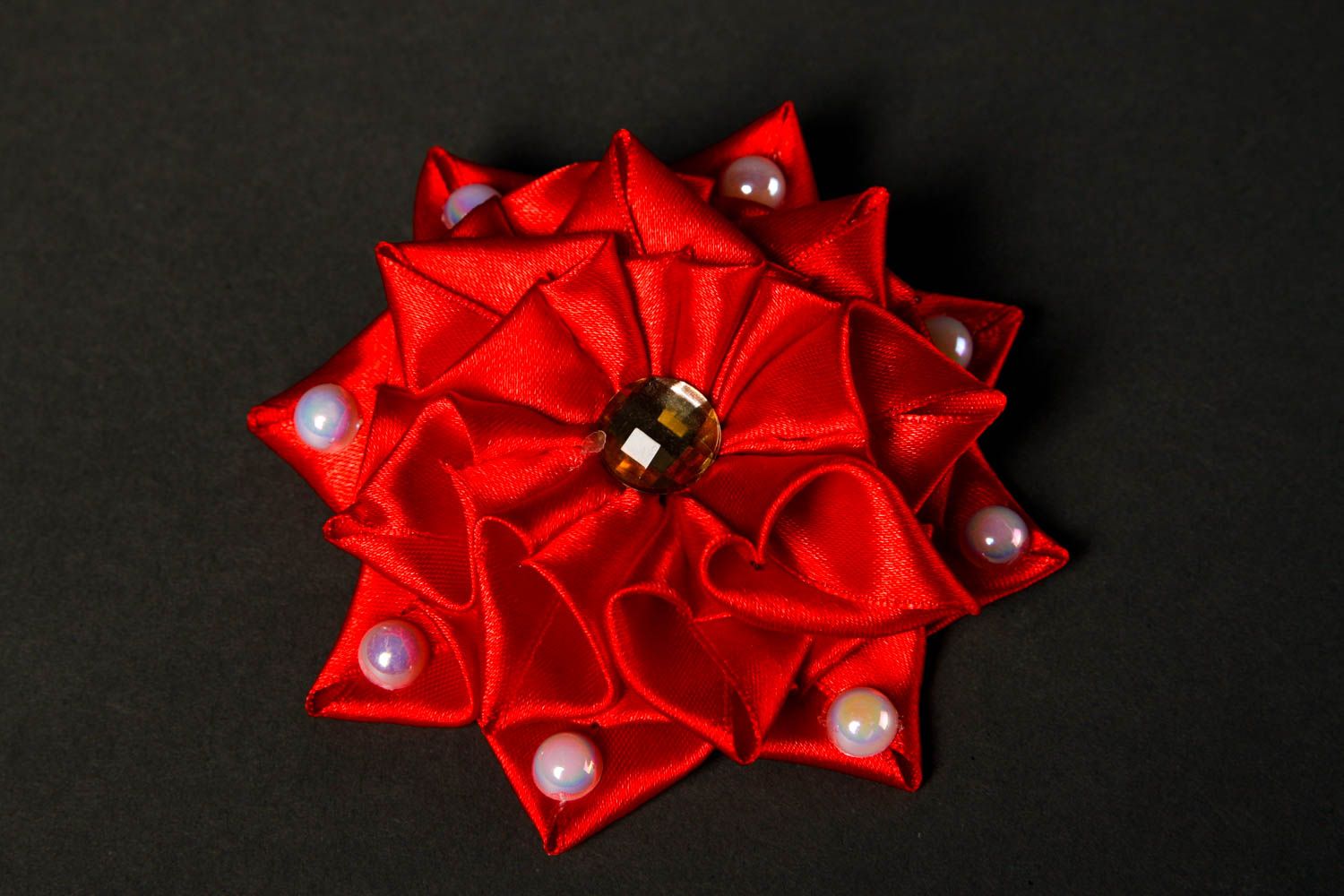 Handmade scrunchy unusual gift designer accessory for girls fabric scrunchy photo 3