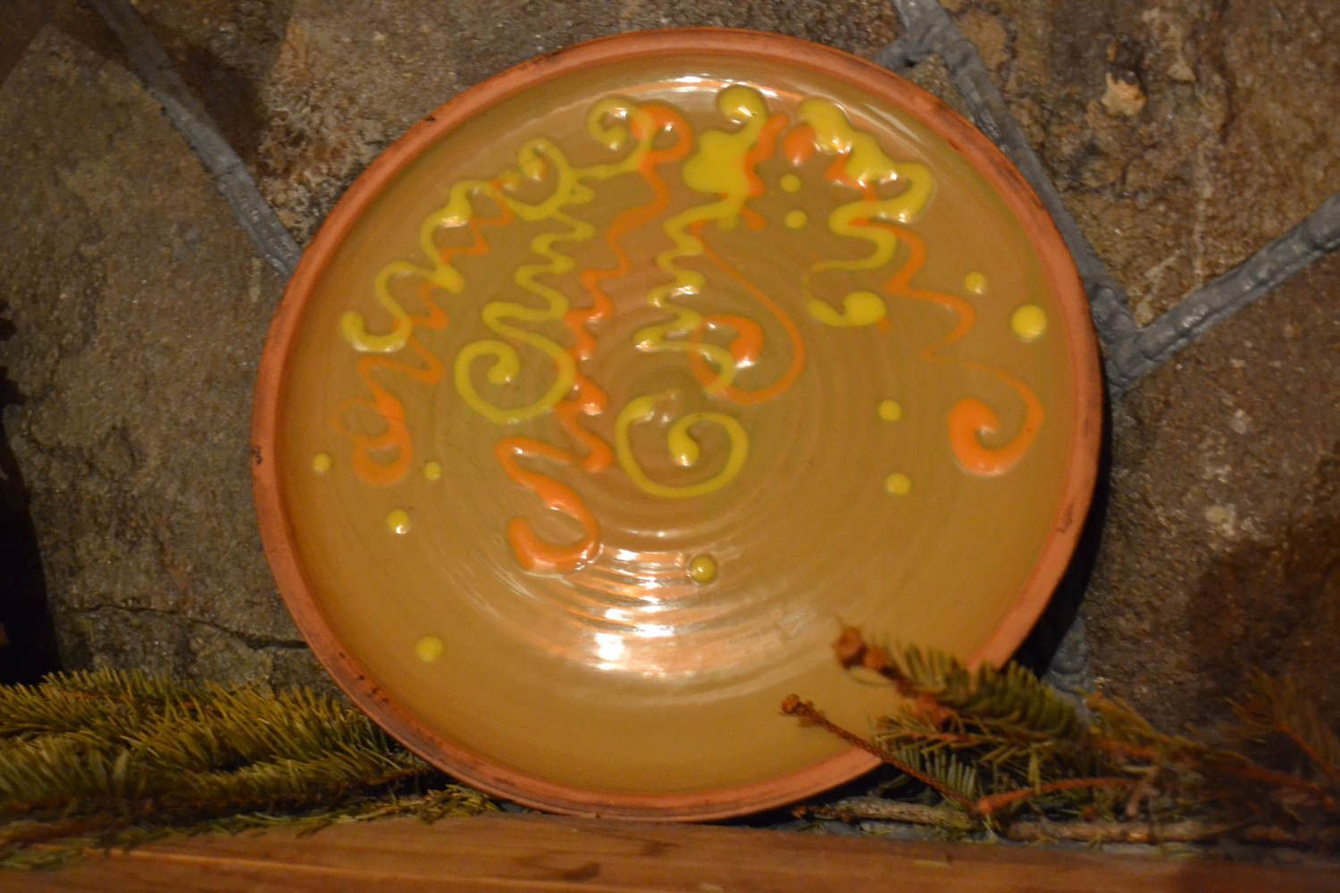 Geschirr bunt handmade Teller modern mit Bemalung Teller Keramik originell  foto 1