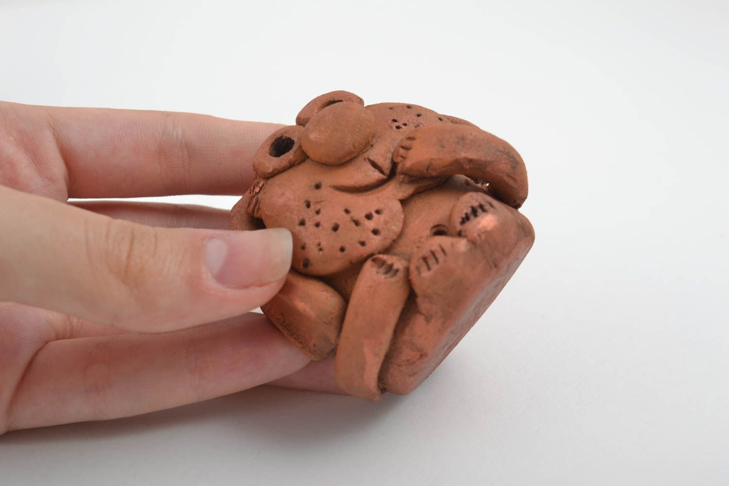Funny handmade ceramic figurine miniature animals home decor ideas gift ideas photo 5