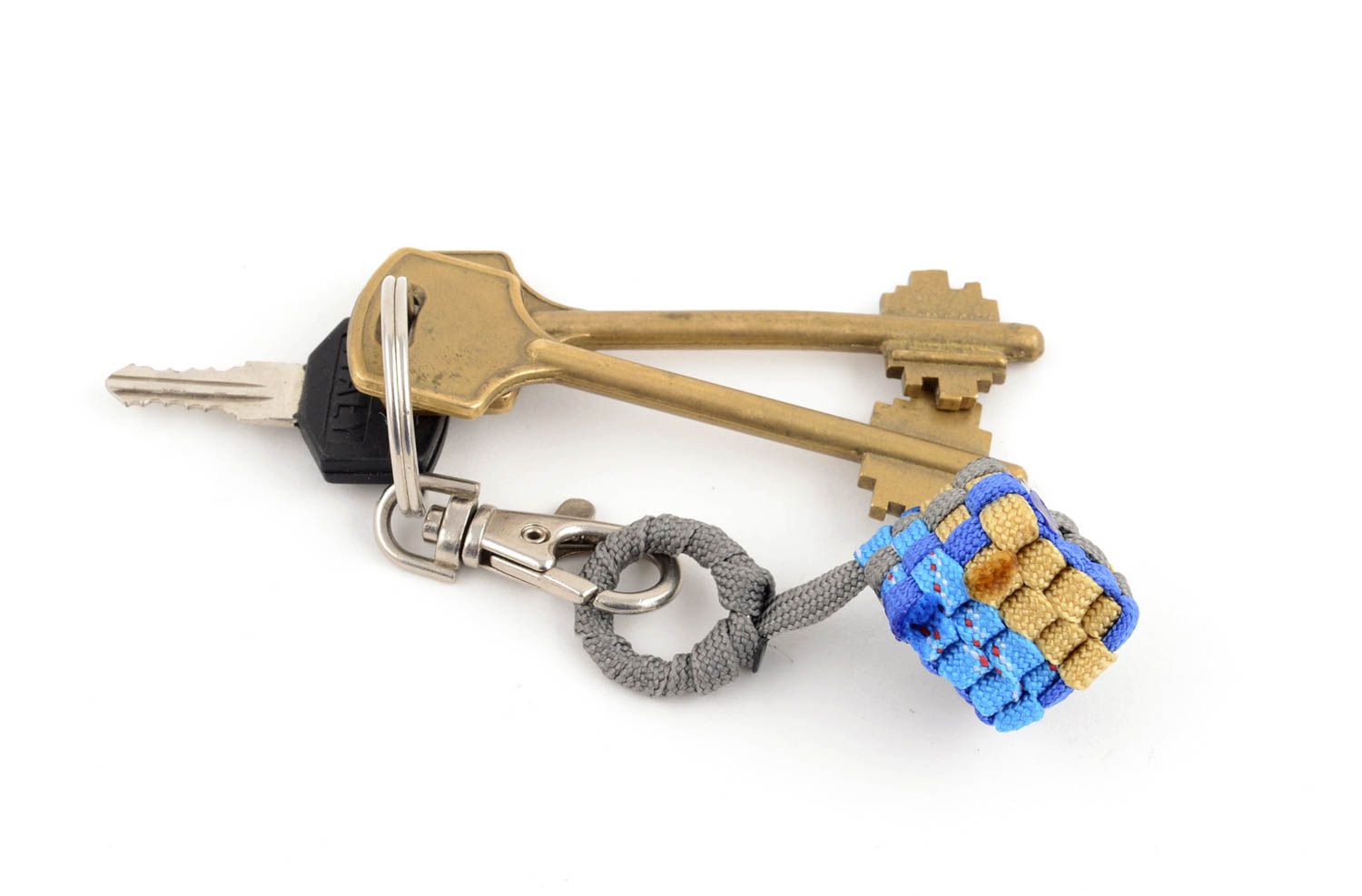Handmade Paracord Schlüsselanhänger Frauen Accessoire Schlüssel Schmuck blau foto 5