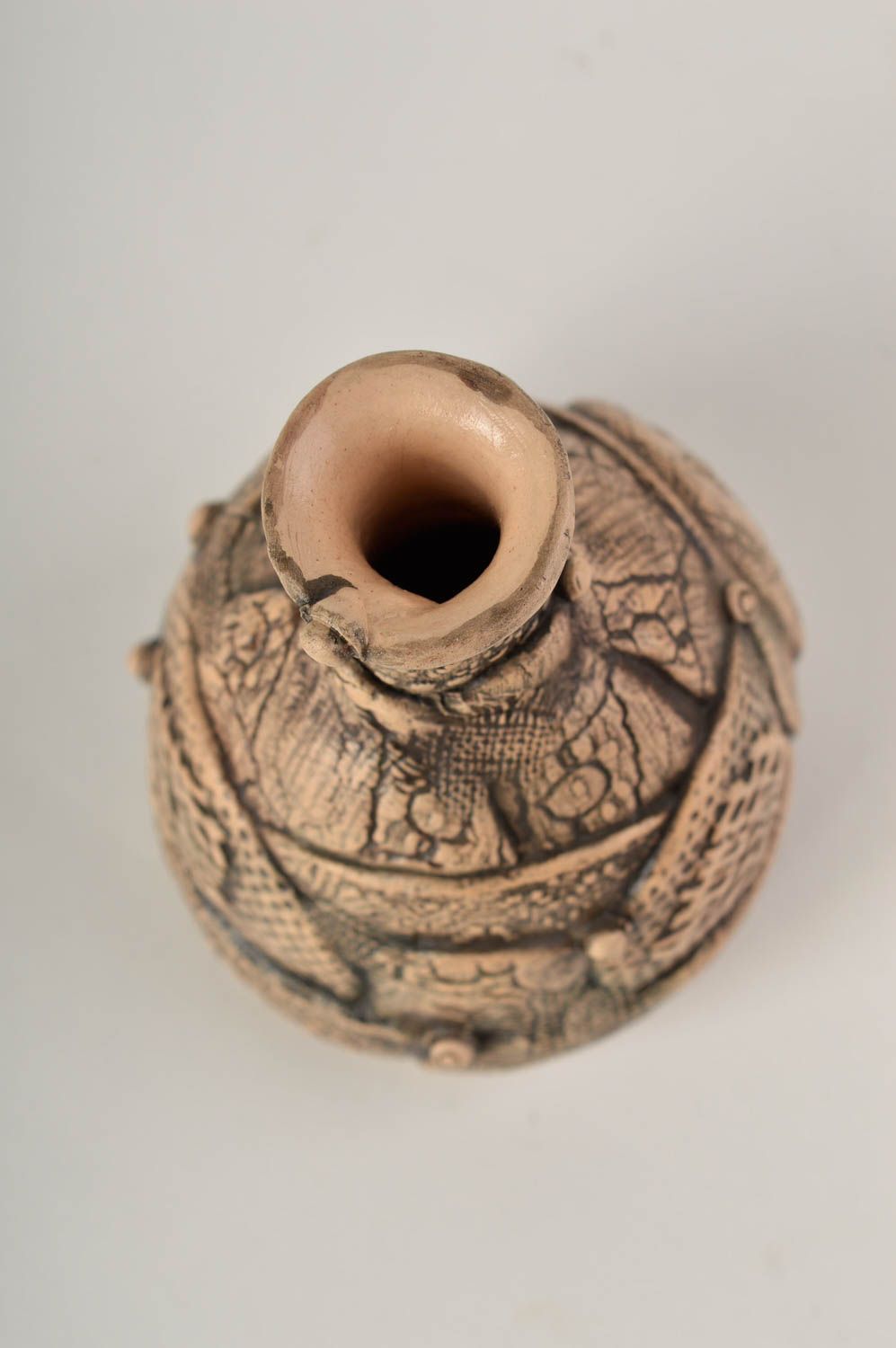 Ручная работа маленькая ваза из глины керамическая ваза для цветов красивая ваза фото 5