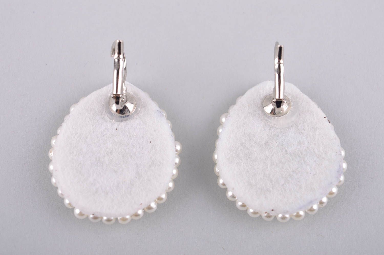 Handmade earrings designer jewelry unusual earrings beaded accessories photo 4