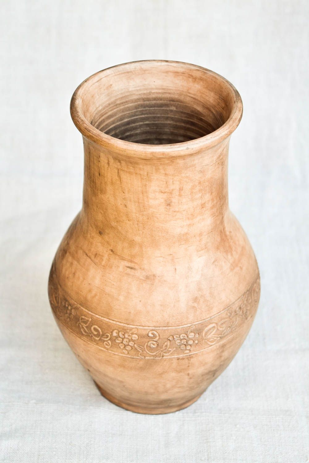 Handgefertigt Keramik Krug Keramik Geschirr originelles Geschenk in Hellbraun foto 3