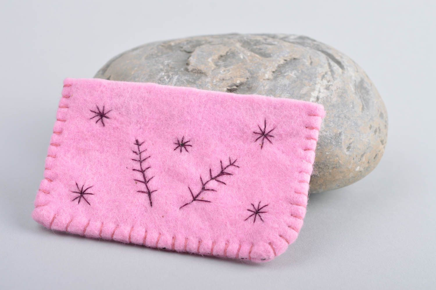 Кошелек из ткани хэнд мейд розовый женский кошелек на липучке стильный кошелек фото 1
