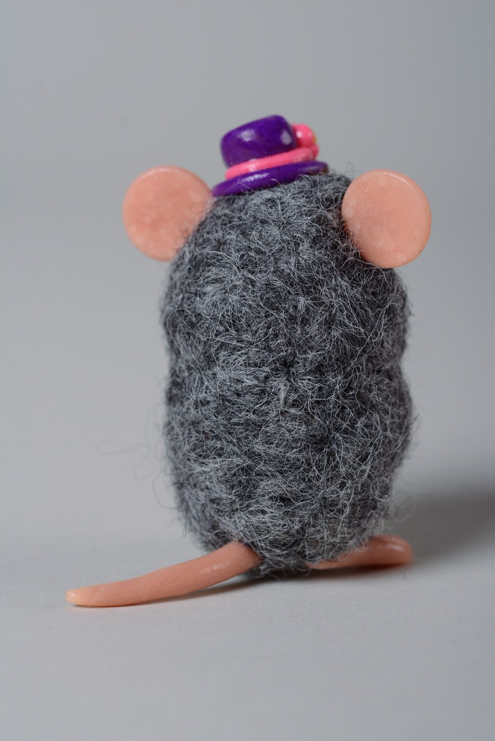 Soft toy felted of wool Mouse photo 3