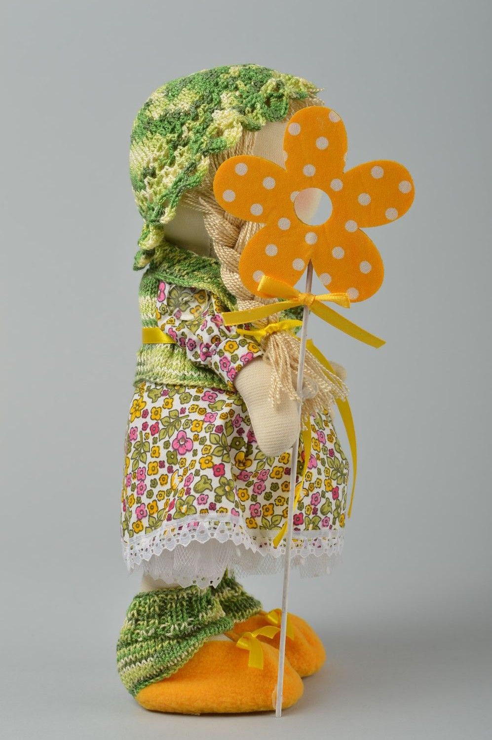 Handmade doll designer doll textile doll fabric doll gift for girl decor ideas photo 3