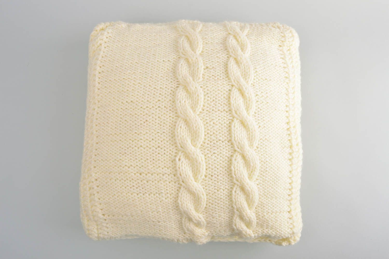 Coussin pour canapé fait main Coussin design laine acrylique Décoration maison photo 3