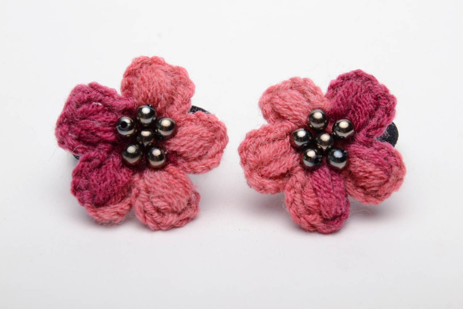 Set of scrunchies with flowers photo 2