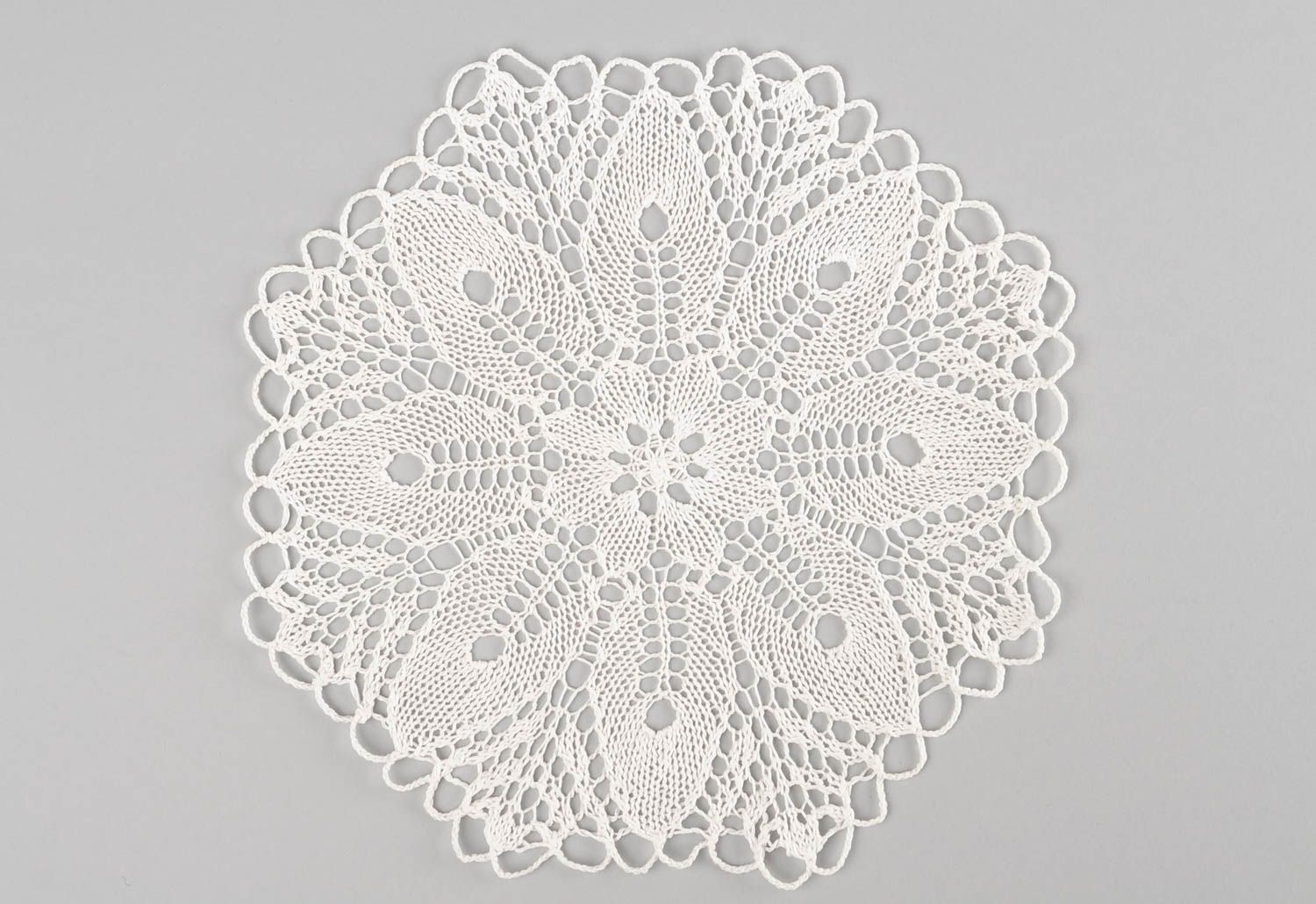 Unique knitted napkin cotton designer tablecloth for interior present ideas photo 3