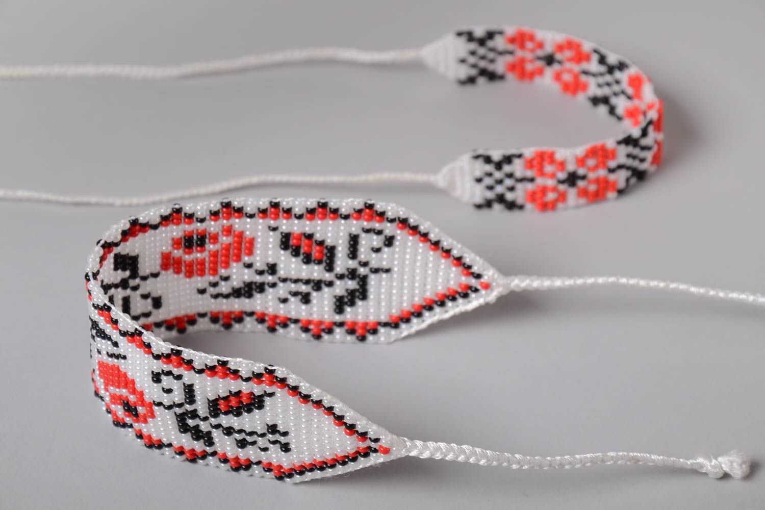 Bracciali di perline fatti a mano braccialetti originali da polso per donna 2 pz foto 5