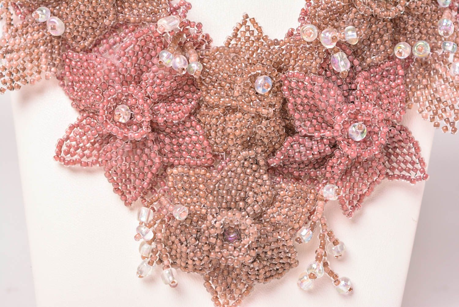 Unusual handmade beaded necklace woven bead necklace cool jewelry designs photo 3