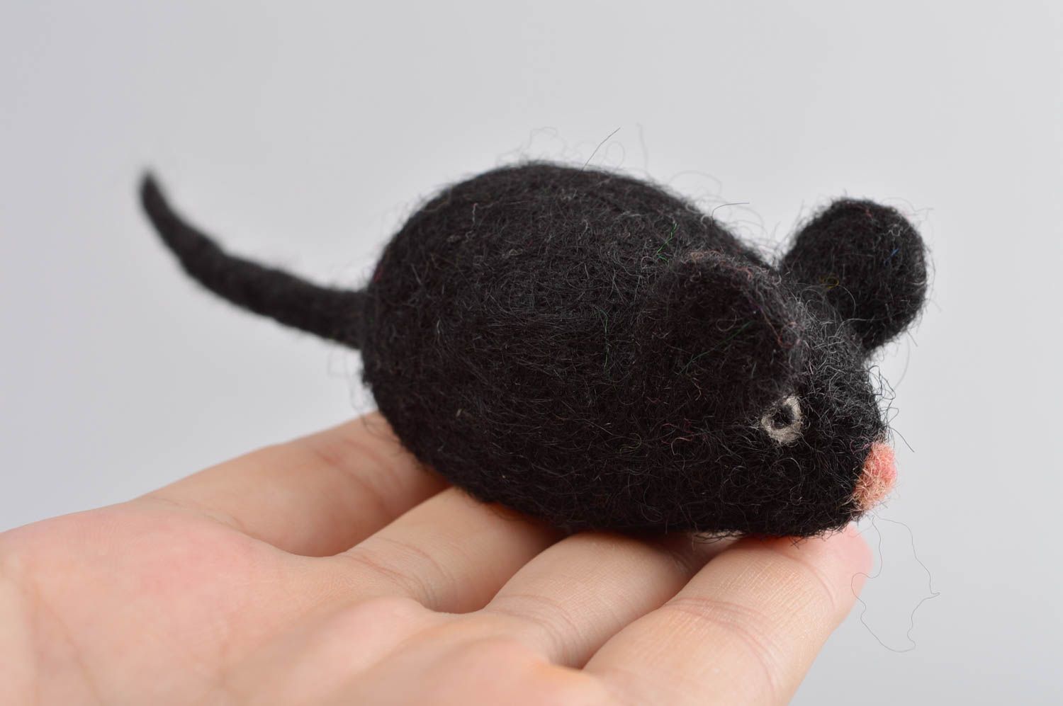 Kuscheltier Maus handgemachtes Filz Tier kleines Designer Geschenk für Kinder foto 5