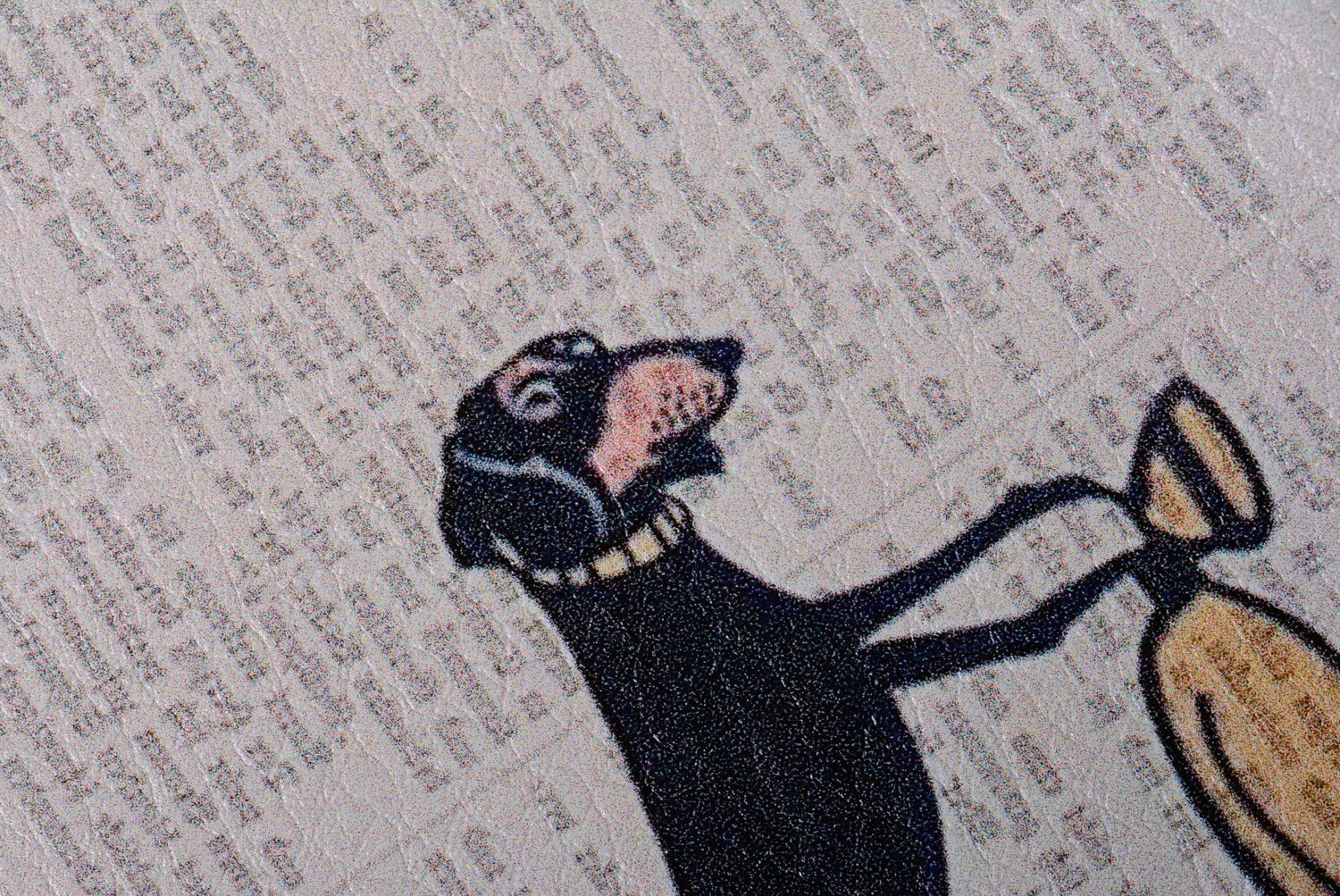 Обложка на паспорт ручной работы из кожи Собака на мопеде фото 3