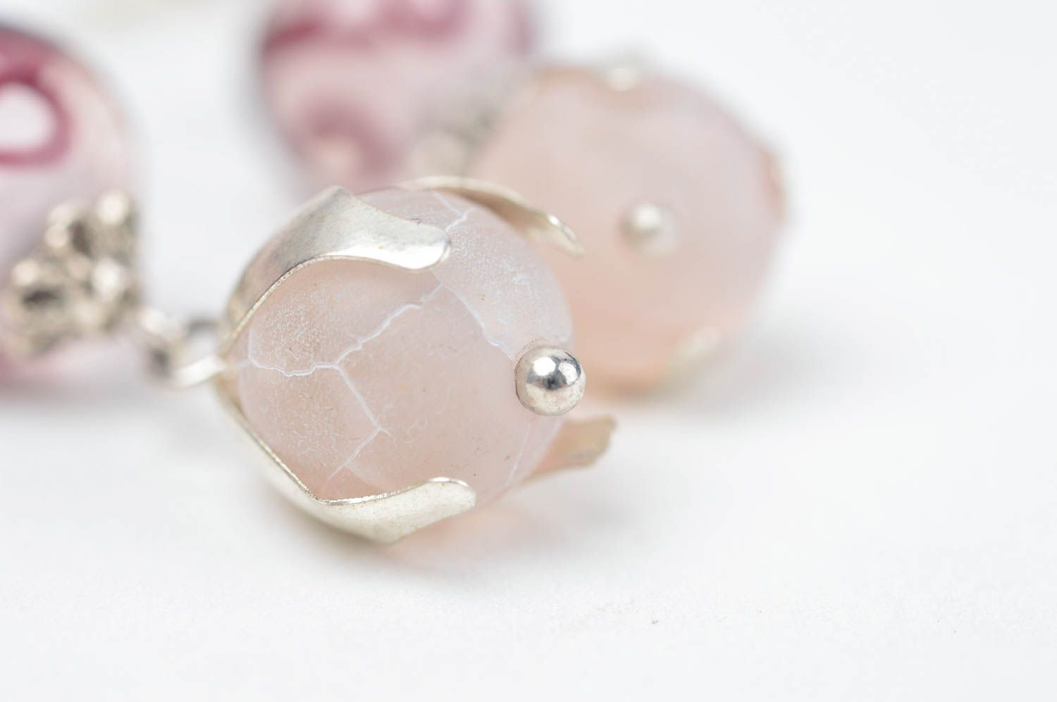 Glass elegant earrings cute designer present female jewelry gift for her photo 5