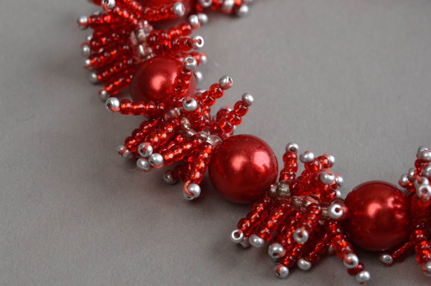 Stylish homemade beaded necklace designer evening jewelry bead weaving ideas photo 5