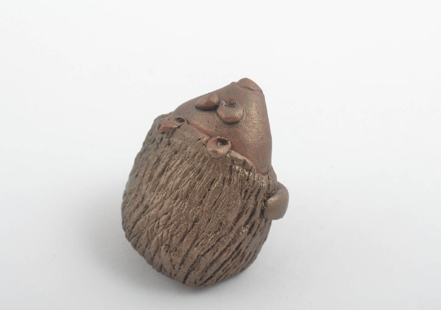 Miniatur Figur Handmade Deko Ton Figur Keramik Figur Igel mit Herzen in Händen foto 2