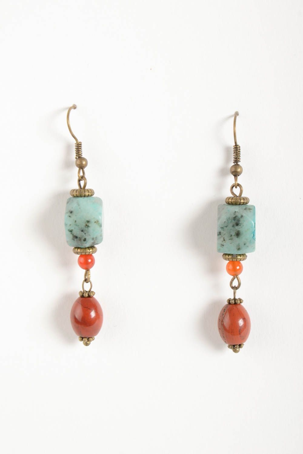 Handmade dangling earrings elegant designer earrings natural stone jewelry photo 2