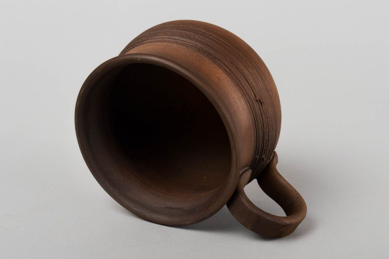 Tasse Keramik handgefertigt Tee Geschirr Keramik Geschirr 250 ml in Braun foto 4