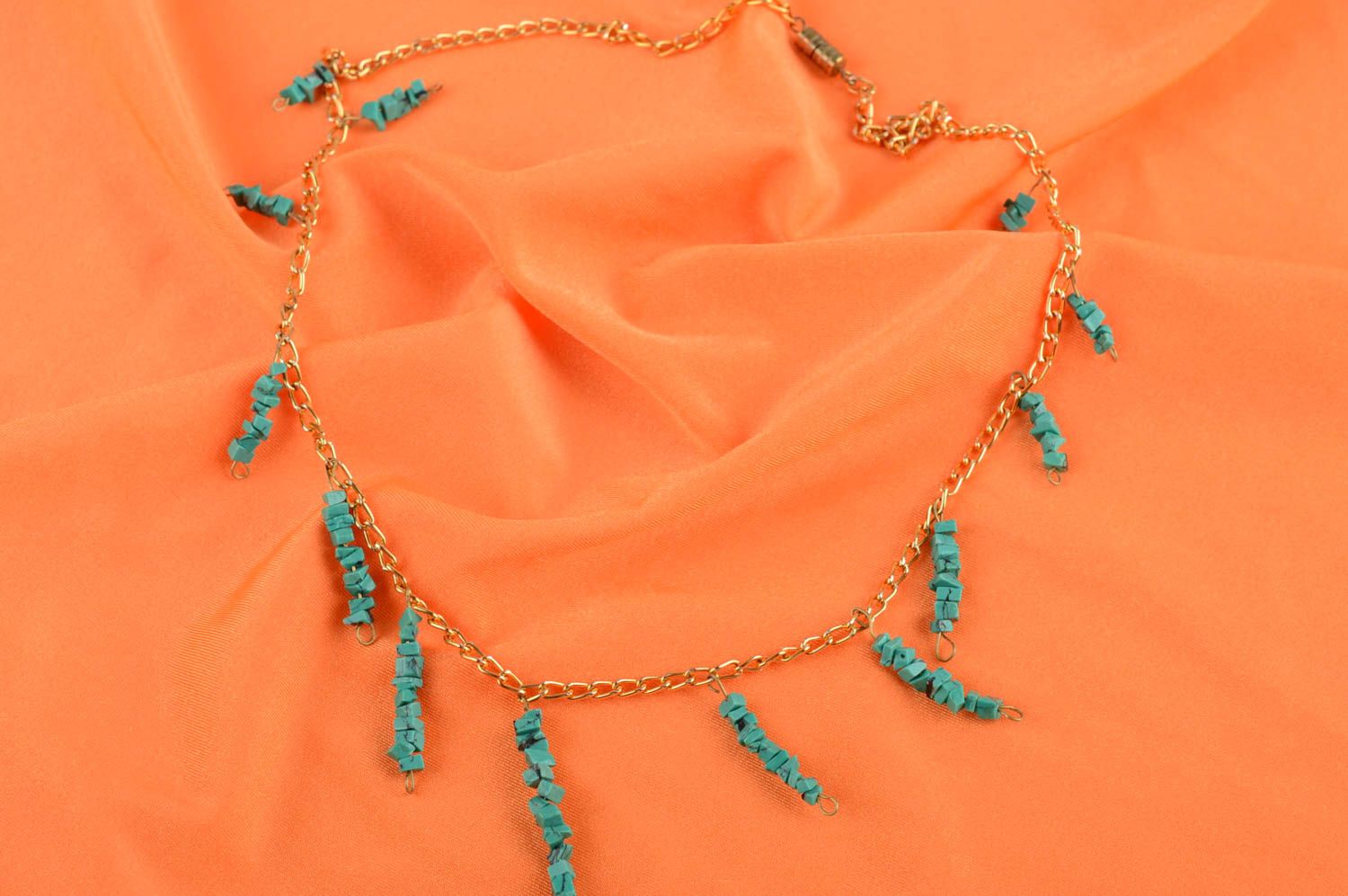 Chain necklace handmade necklace gemstone jewelry handcrafted jewelry photo 1