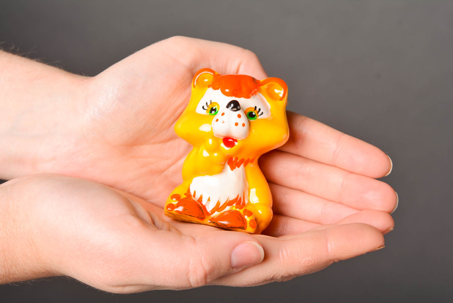 Figura hecha a mano de yeso regalo para niño figurita en miniatura Zorrito foto 2