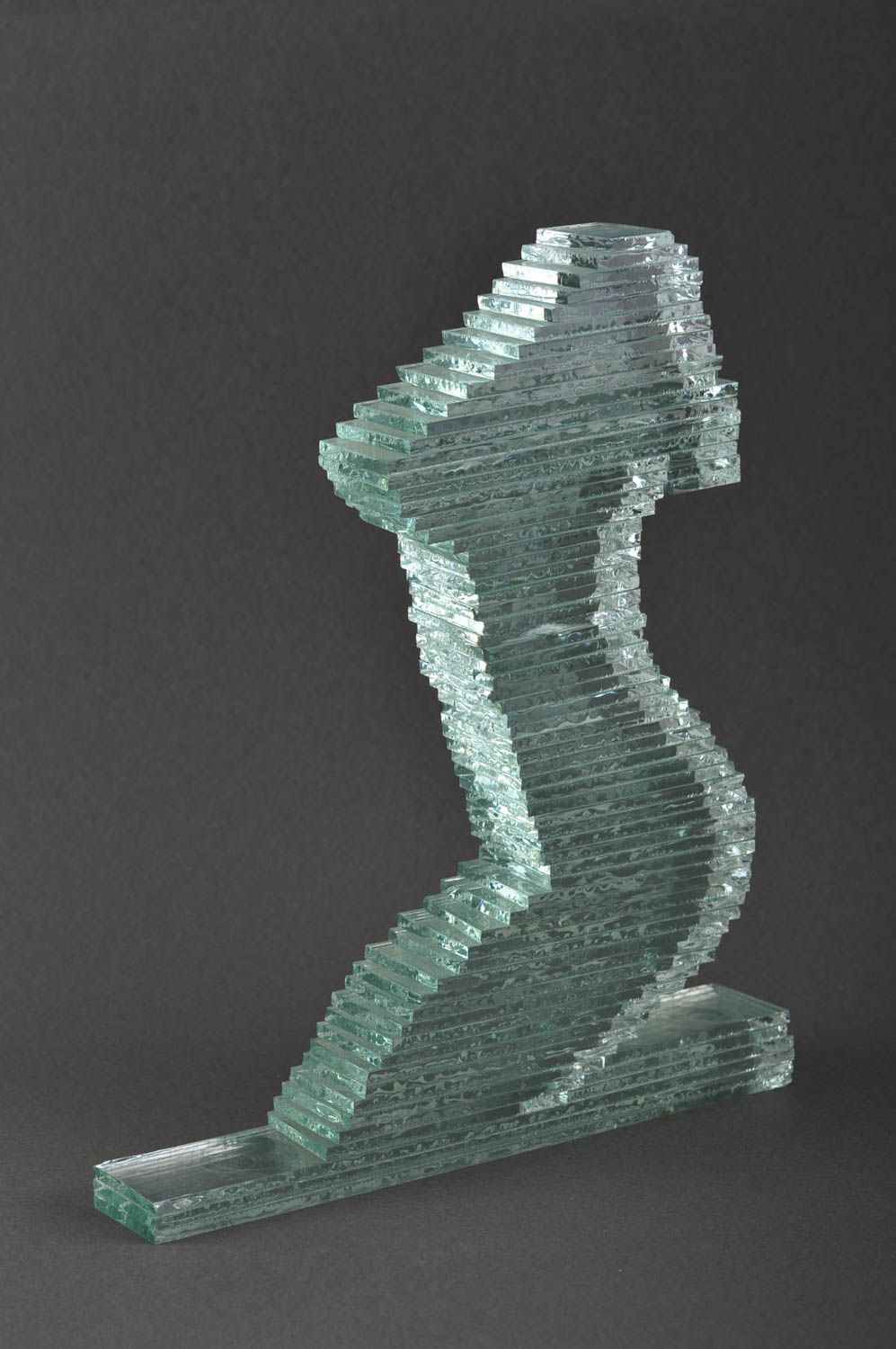 Unusual handmade glass figurine sculpture art glass art modern interiors photo 4