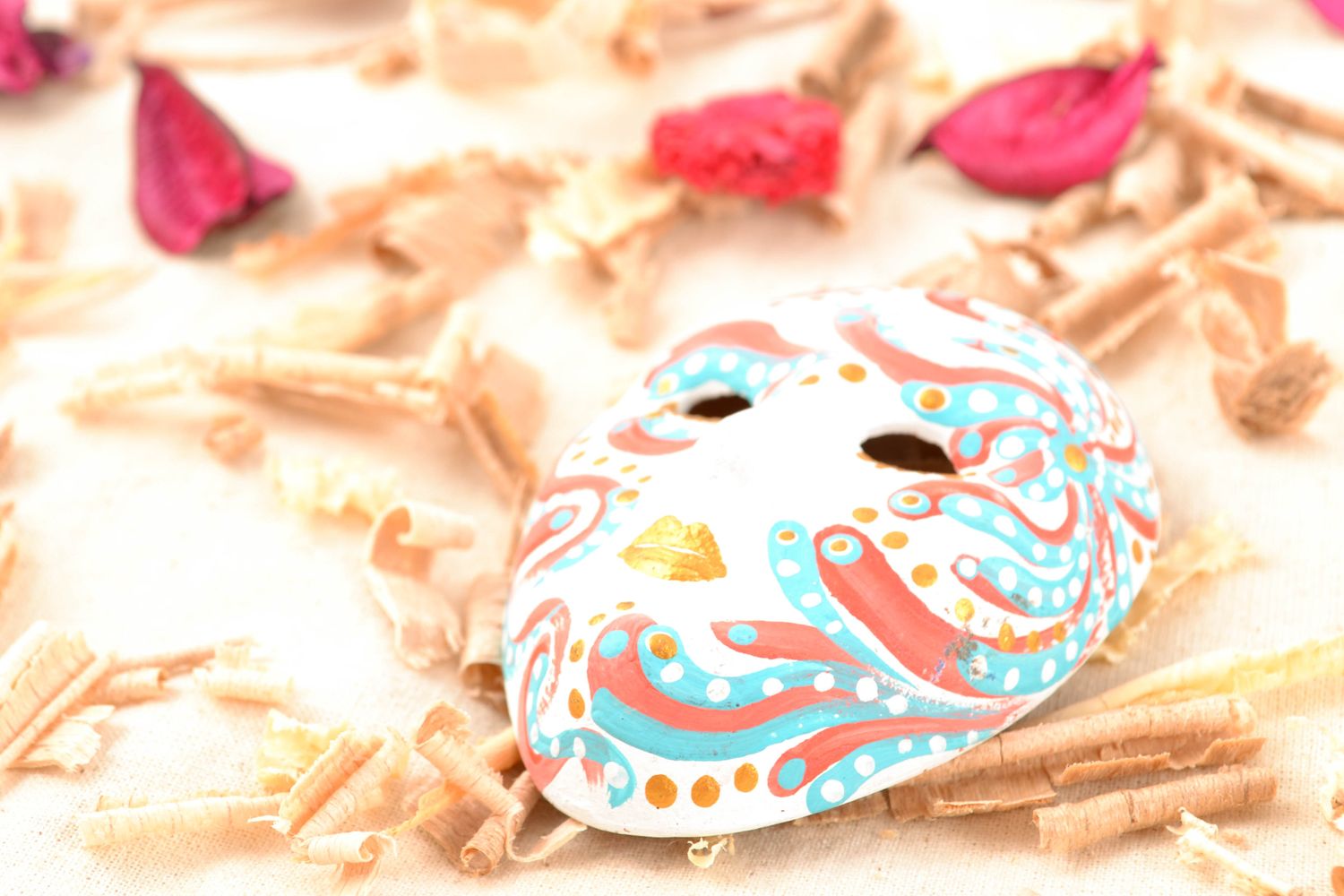 Керамическая сувенирная маска для декора дома фото 2